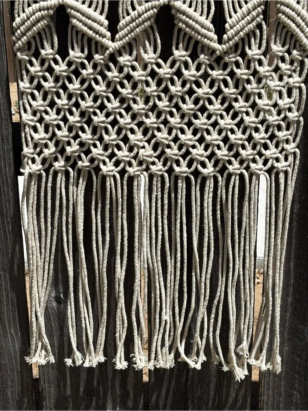 Handmade Cream Macrame Wall Hanging